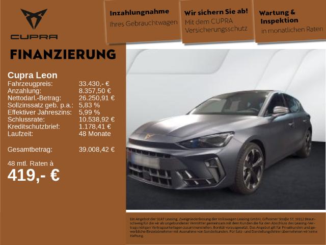 Cupra Leon  2.0 TDI DSG MATT ACC LED KEYL NAVI PANO RFK