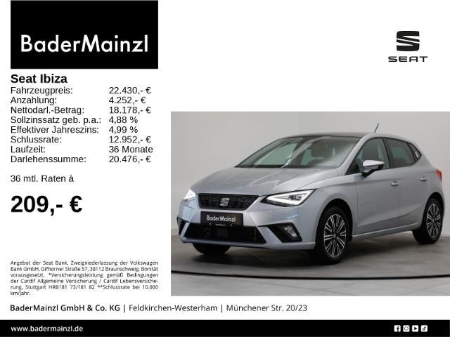 Seat Ibiza  1.0 TSI Style Pano SHZ ACC PDC Mirror Link