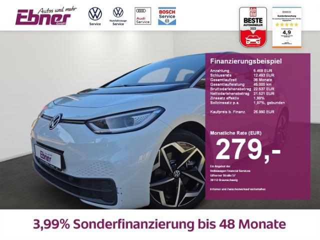 VW ID.3  PRO S 82KW/h 546KM HEAD-UP+WPUMPE+MATRIX+KEYLESS+NAVI+APP+20 ALU!
