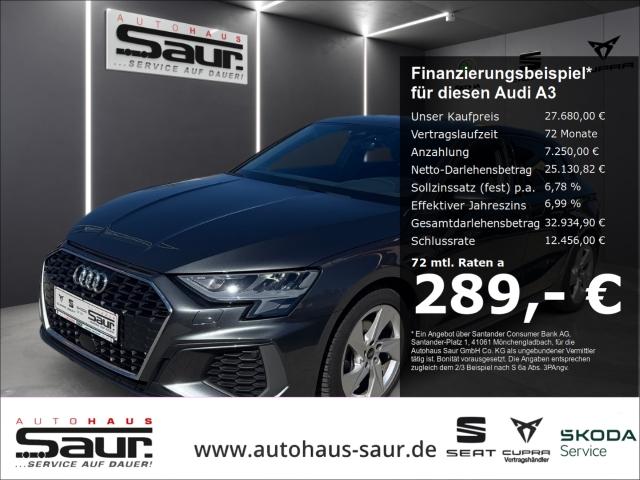 Audi A3  30 TFSI SPORTBACK S-TRONIC S-LINE LED KLIMA NAVI CARPLAY