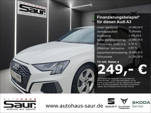 Audi A3  Sportback 30 TFSI S line KLIMA PDC NAVI SHZ DAB+ SPURHALTE